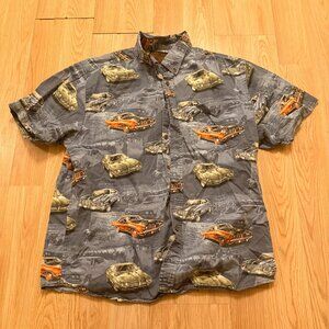 Bluff Creek Outfitters Vintage Car Print Button-Up Shirt